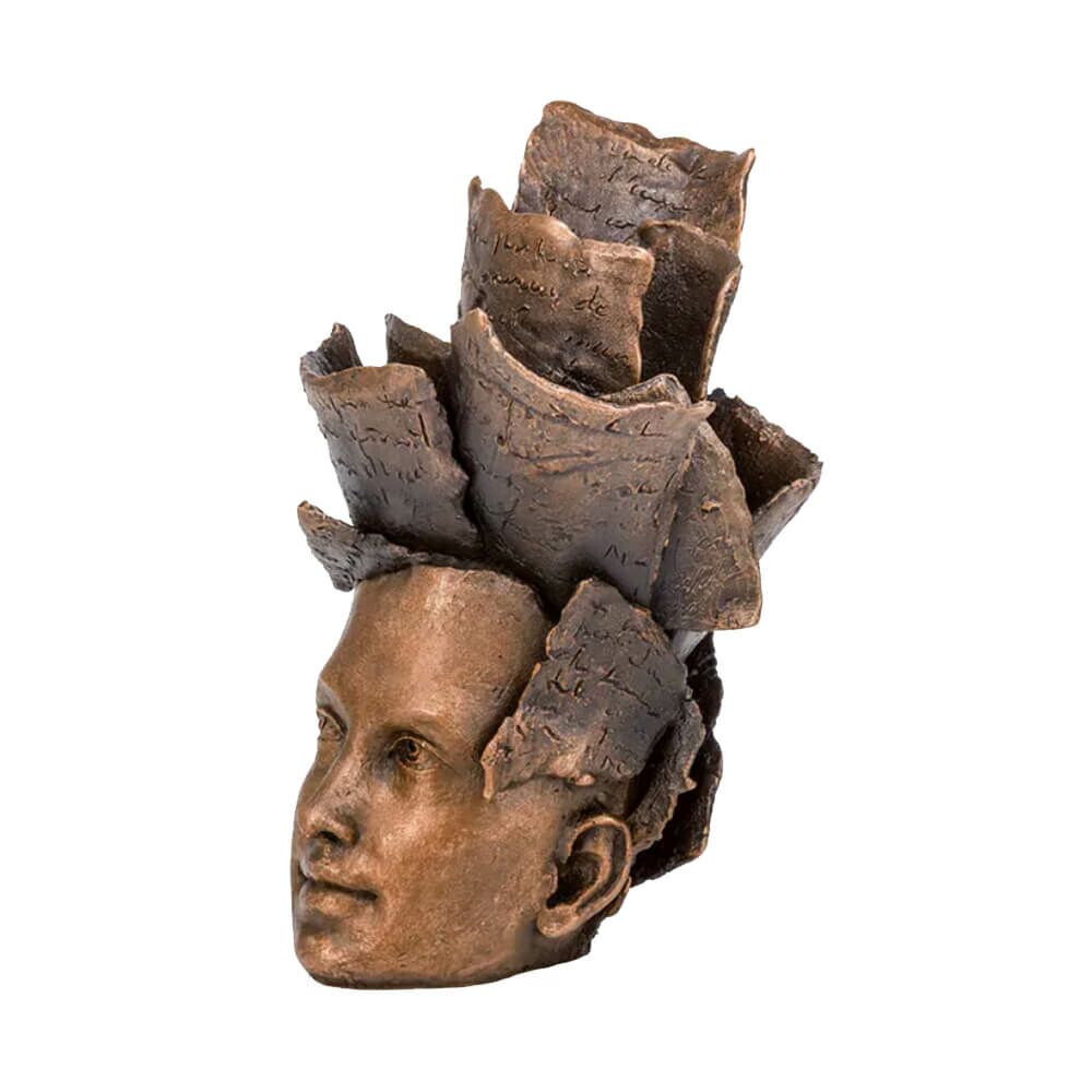  Bronzebüste Aus Limitiertem Handwerk - Offene Gedanken - Thoughts