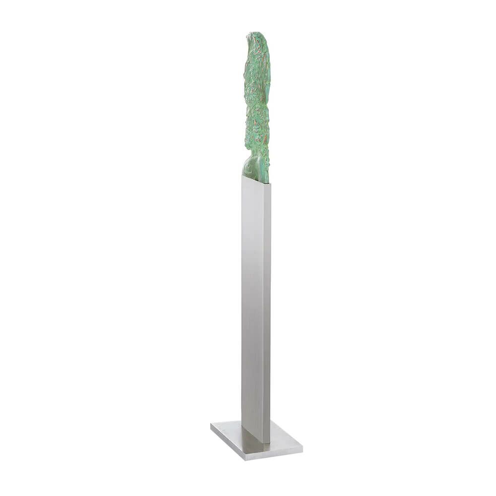  Bronzebüste Wächter Mit Stele - Designerstatue - Cherub