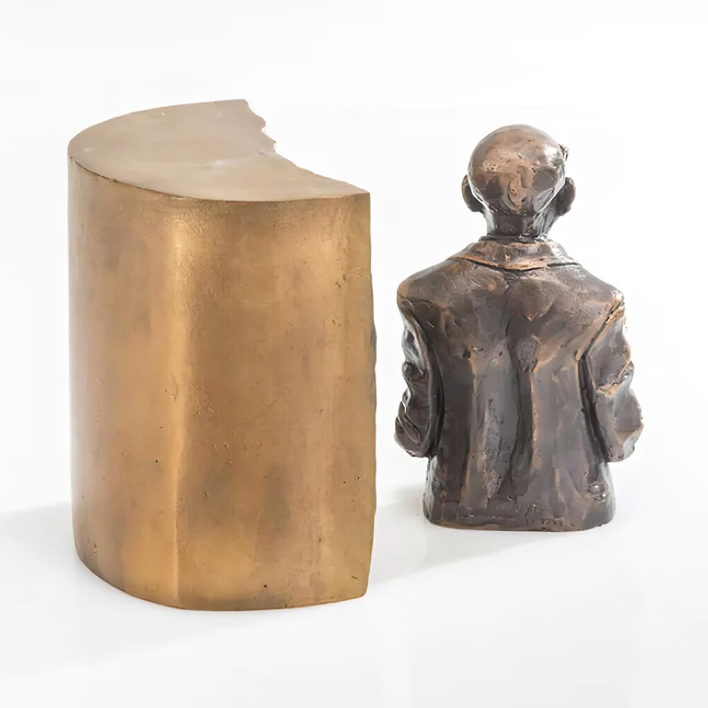  Bronzefigur Büste 2-teilig - Individuell Kombinierbar - Der Schwätzer