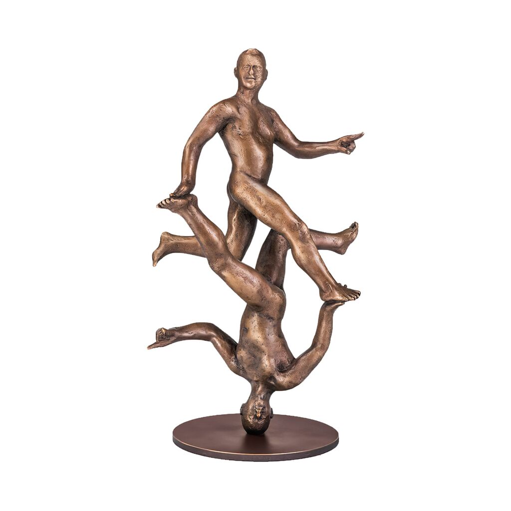  Bronzefigur Spiegelbild - Limitierte Mannskulptur - Da Lang