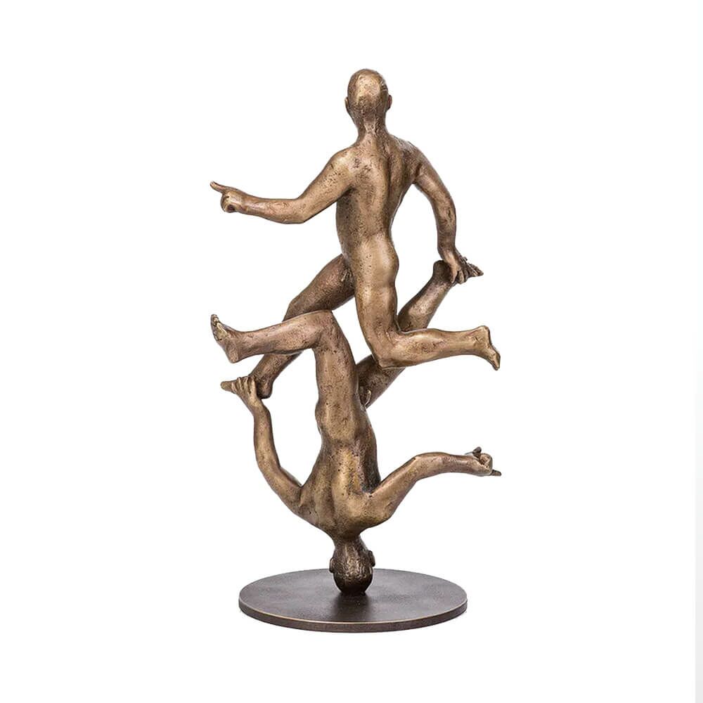  Bronzefigur Spiegelbild - Limitierte Mannskulptur - Da Lang