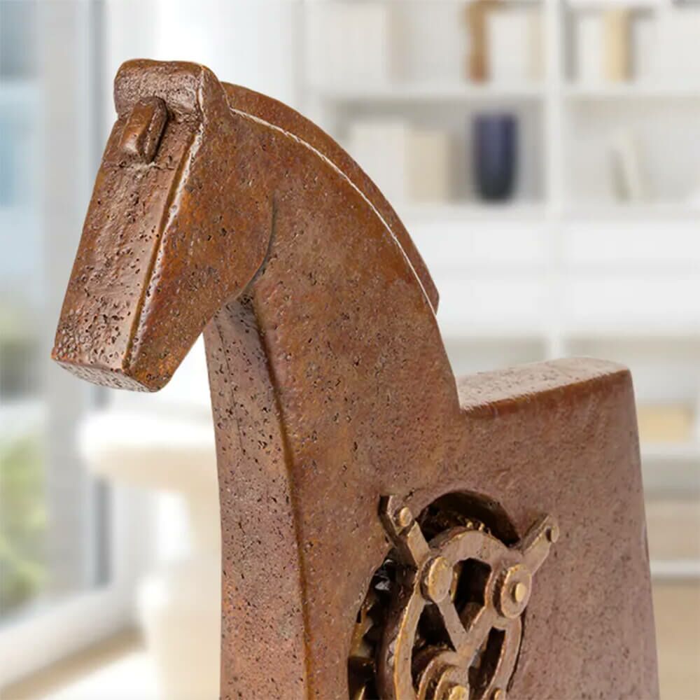  Bronzeskulptur Aus Kunsthandwerk - Limitiertes Design - Trojanisches Pferd