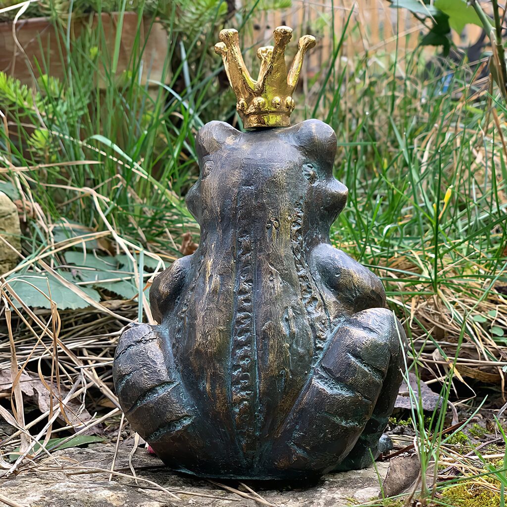  Bronzeskulptur Froschkönig Als Wasserspeier - Froschkönig