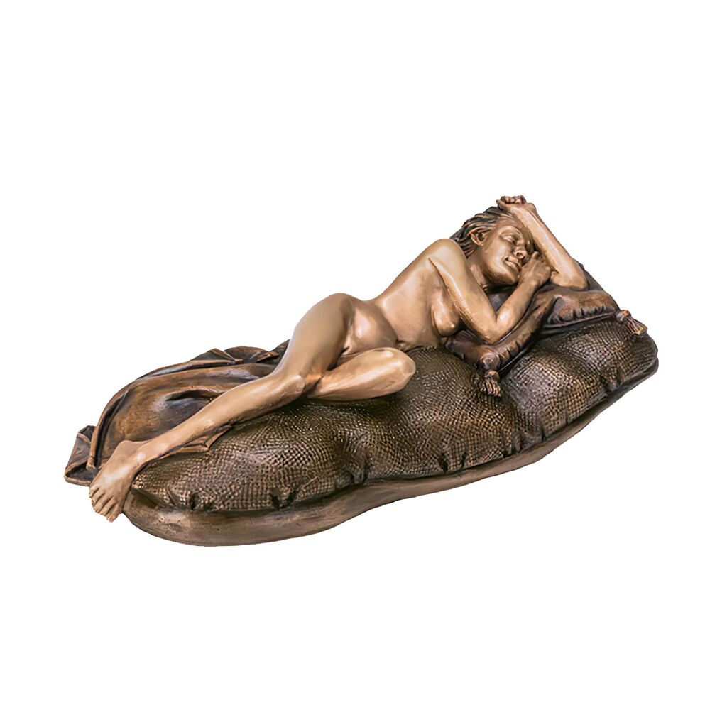  Bronzeskulptur Limitiert - Schlafende Frauenfigur - Sleeping Beauty
