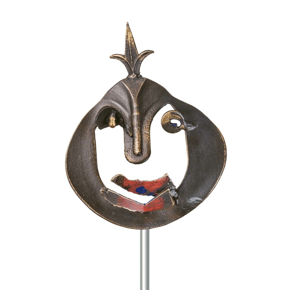  Bronzeskulptur Maske Farbig In Limitierter Auflage - Maske 2