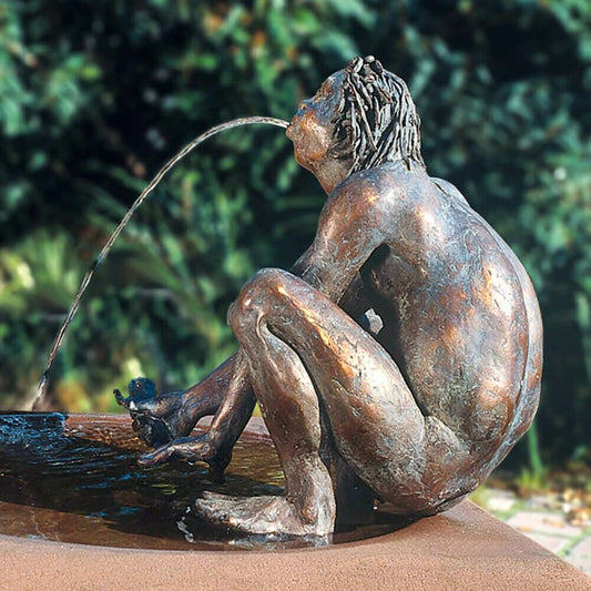  Bronzeskulptur Wasserspeier - Limitierte Künstlerfigur - Der Nix