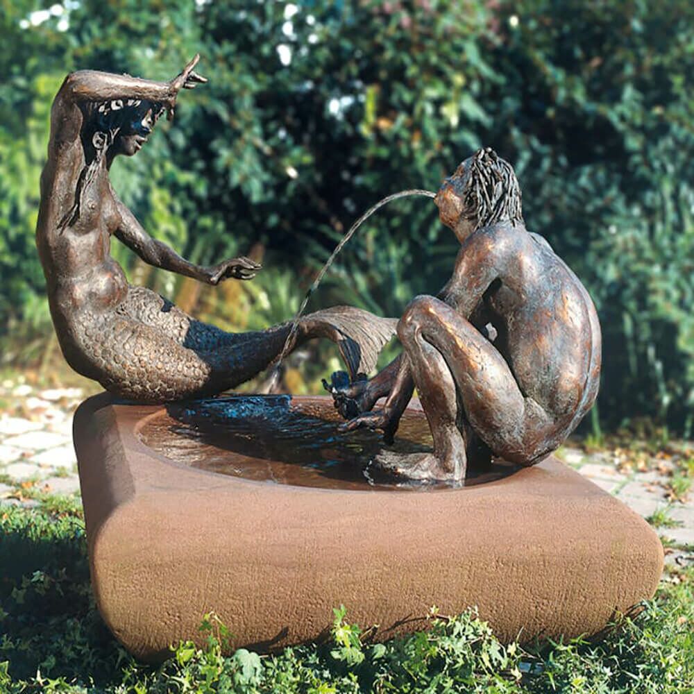  Bronzeskulptur Wasserspeier - Limitierte Künstlerfigur - Der Nix