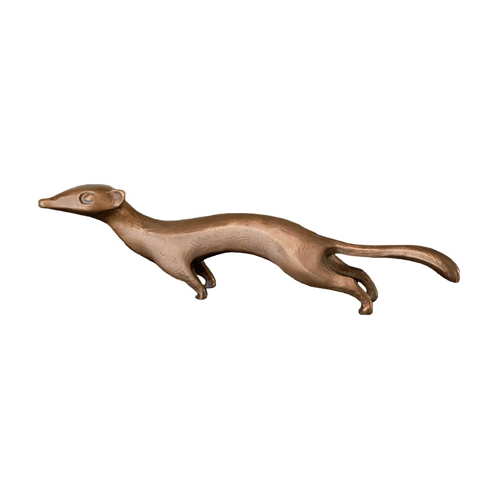  Bronzeskulptur Wiesel Für Den Garten - Stilistisch - Wiesel