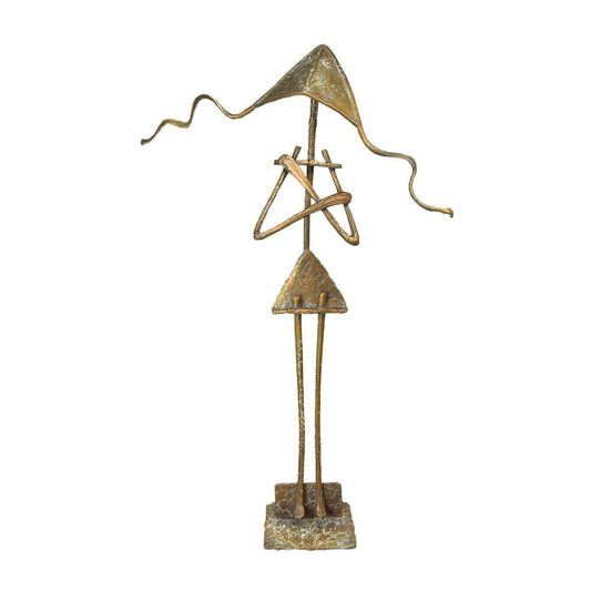  Bronzestatue Abstrakt Mit Verschränkten Händen - Figurine II