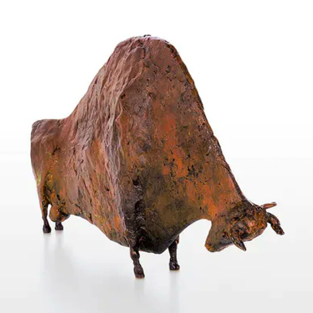  Bronzestier In Rostoptik Aus Limitierter Künstlerhand - Großer Stier