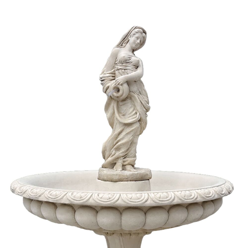  Brunnen Für Den Garten Aus Steinguss Mit Eleganter Frauen Skulptur - Angelica