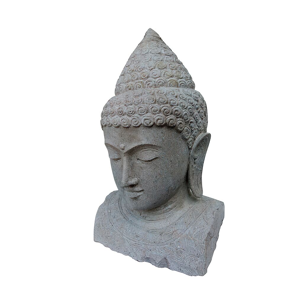  Buddha-Büste Aus Flussstein Als Gartendekoration - Protomi