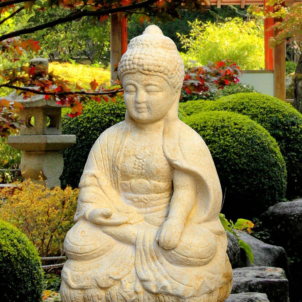  Buddha Gartenskulptur Sitzend - Panna