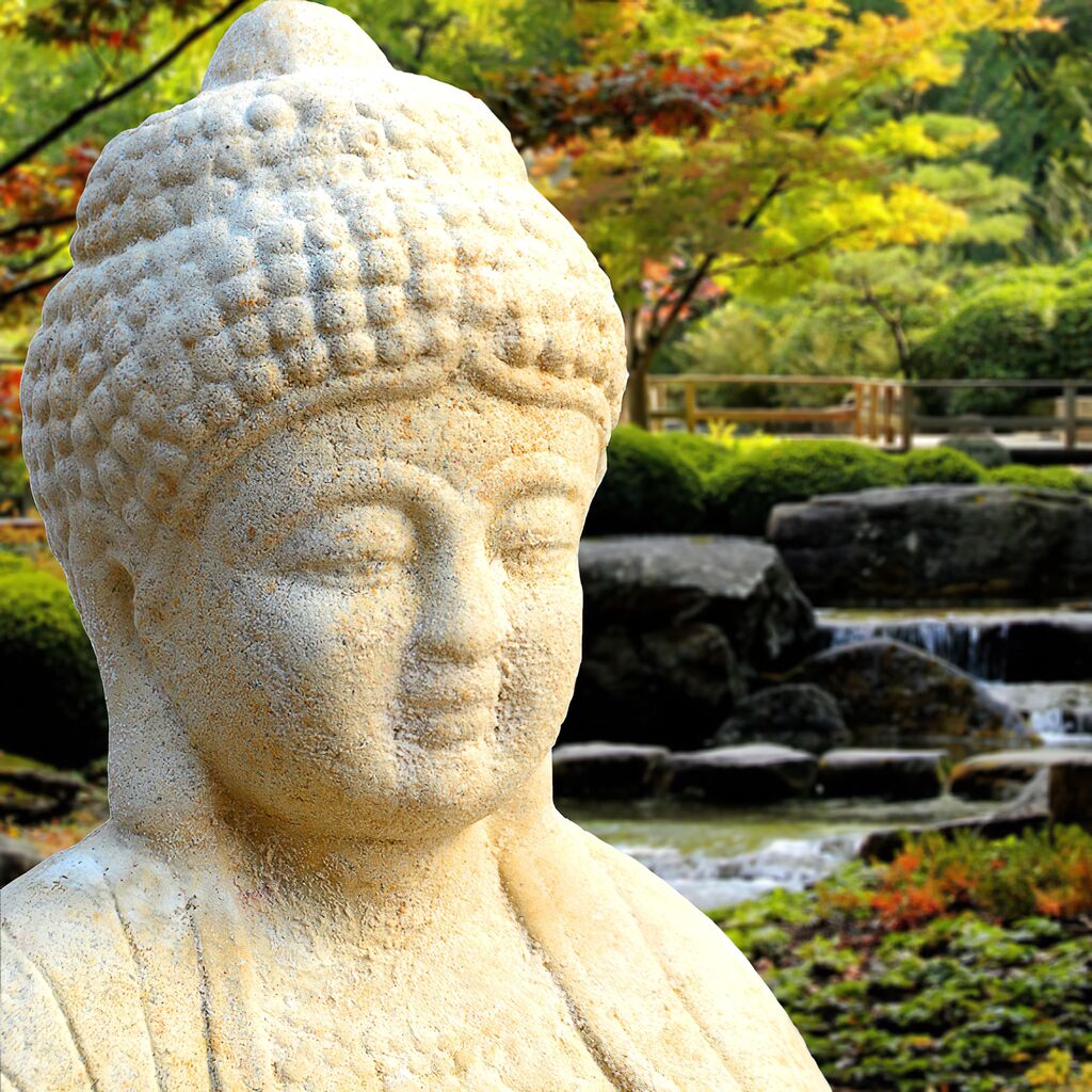  Buddha Gartenskulptur Sitzend - Panna