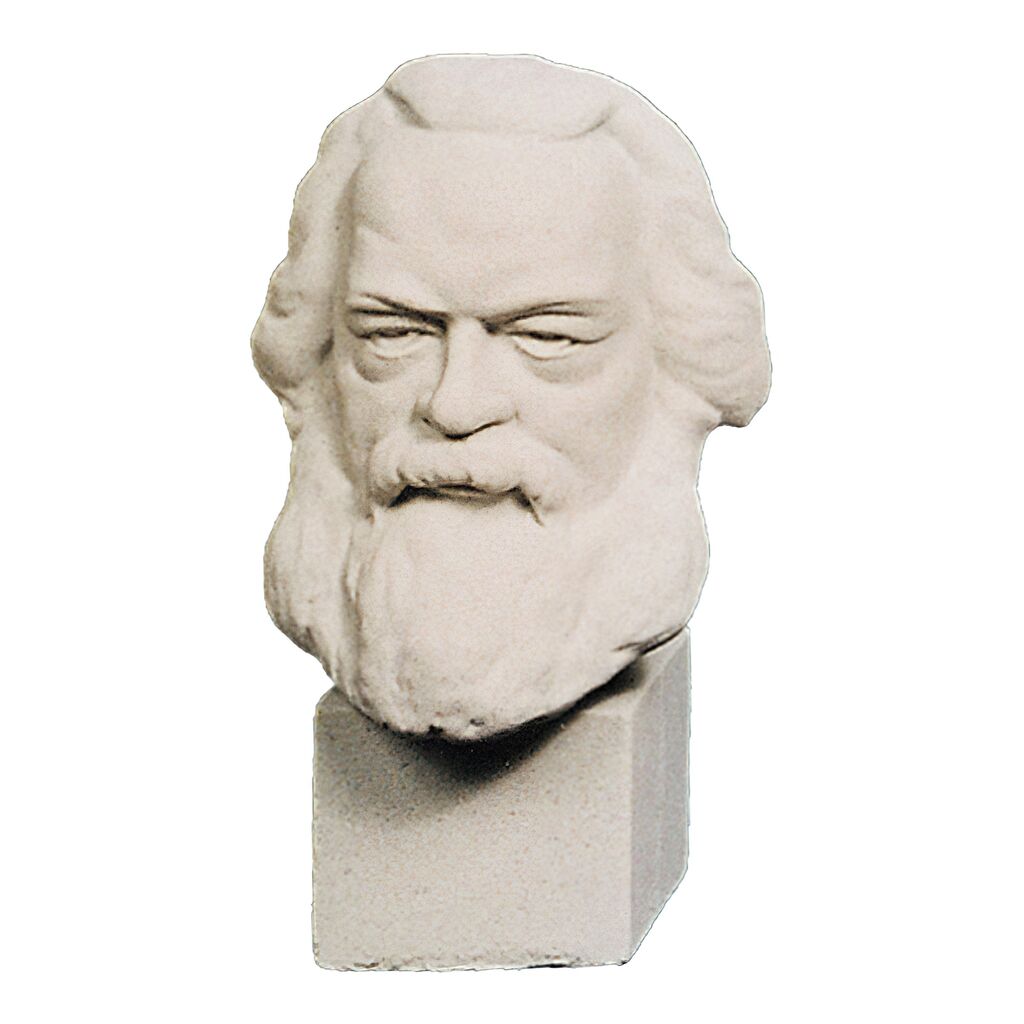  Büste Des Philosophen Karl Marx Mit Sockel - Steinguss - Pria