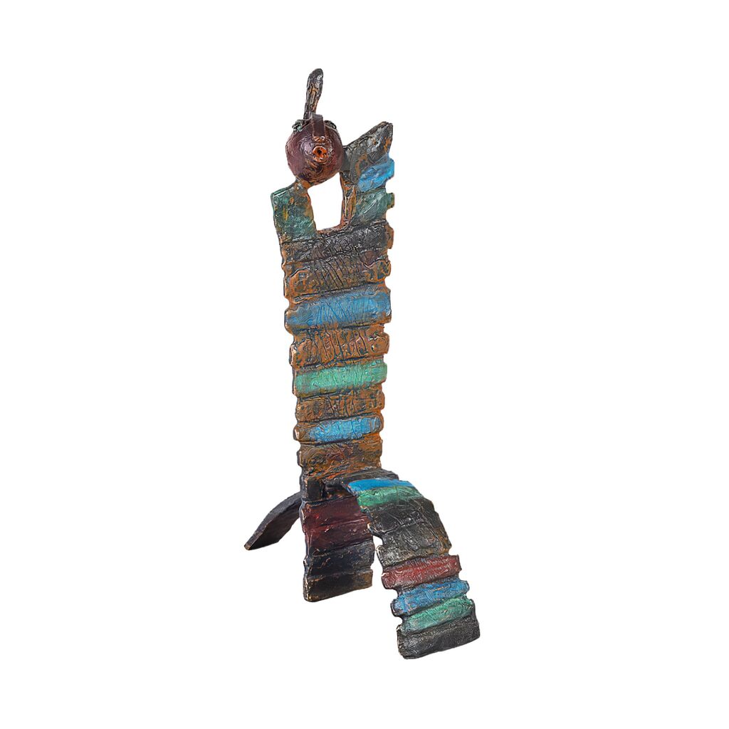  Bunte Bronzeplastik Als Limitierte Designerskulptur - Chaise Magique I