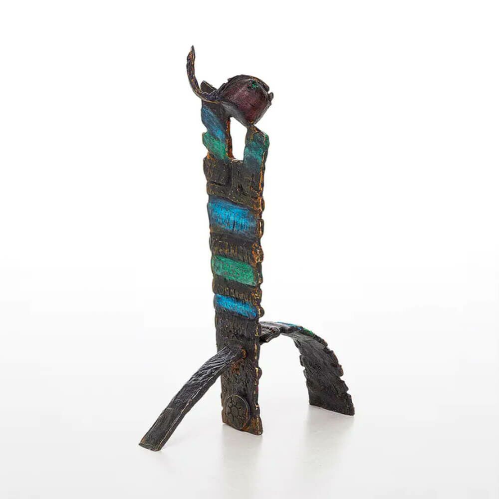  Bunte Bronzeplastik Als Limitierte Designerskulptur - Chaise Magique I