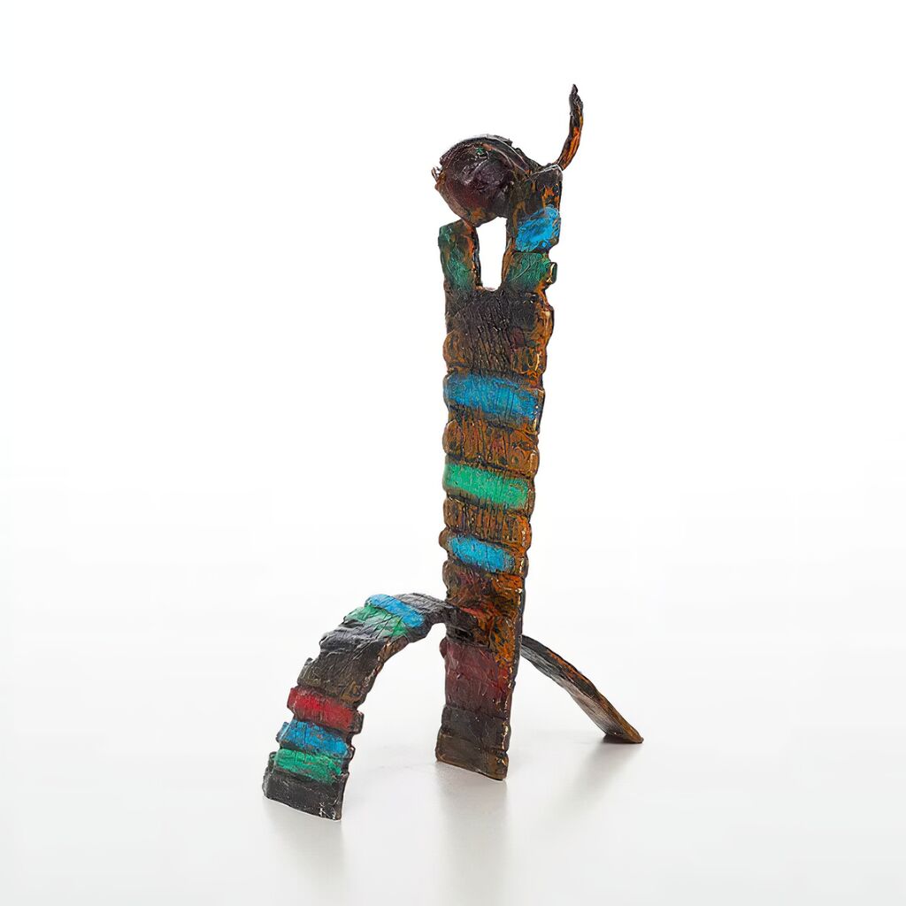  Bunte Bronzeplastik Als Limitierte Designerskulptur - Chaise Magique I