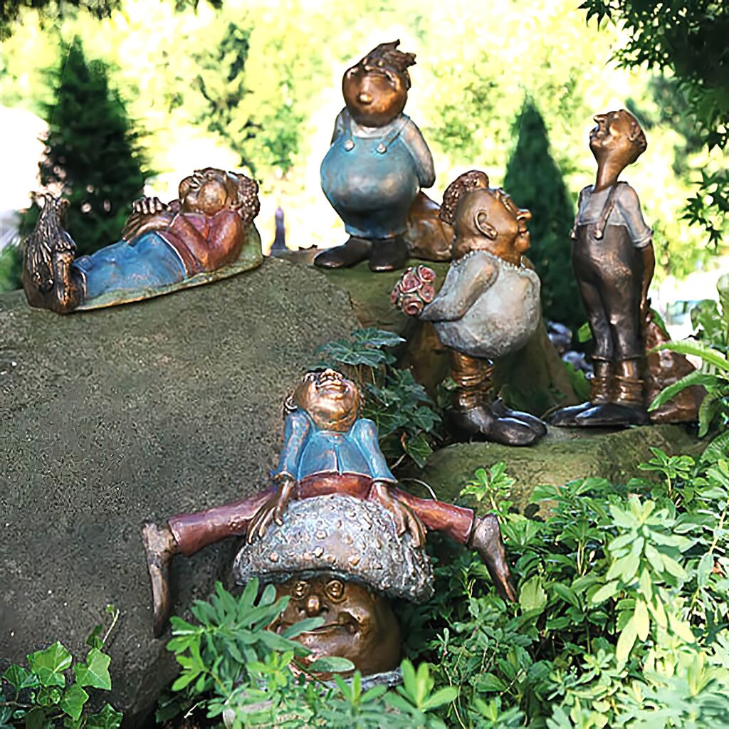  Bunte Gartenfigur Mit Pilz - Limitierte Künstlerfigur - Archibald, Der Sportliche