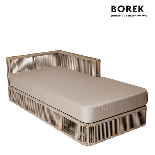  Chaiselongue Von Borek - Aluminium - Mit Polster Kissen - Beige - Lincoln Chaiselongue Links