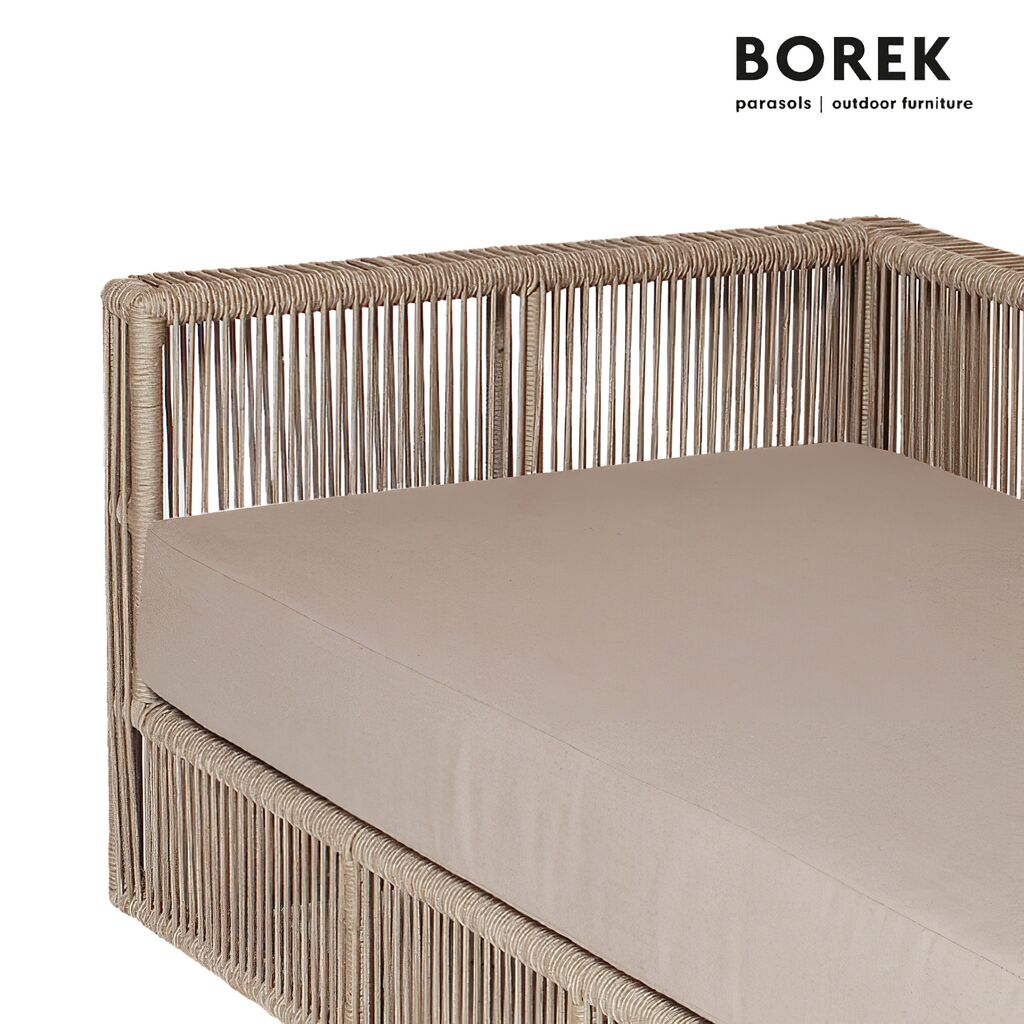  Chaiselongue Von Borek - Aluminium - Mit Polster Kissen - Beige - Lincoln Chaiselongue Links