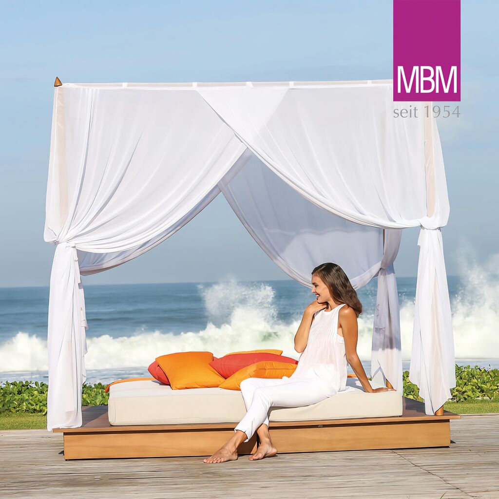  Dach Für Doppelliege Von MBM - Vorhang & Moskitonetz - Weiß - Baldachin - La Villa Daybed Baldachin