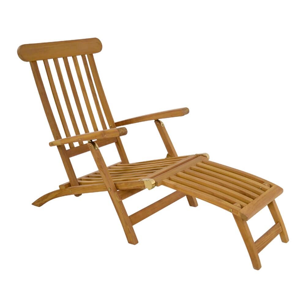  Deckchair Aus Teakholz Mit Neigbarer Rückenlehne - Liegestuhl Grigo