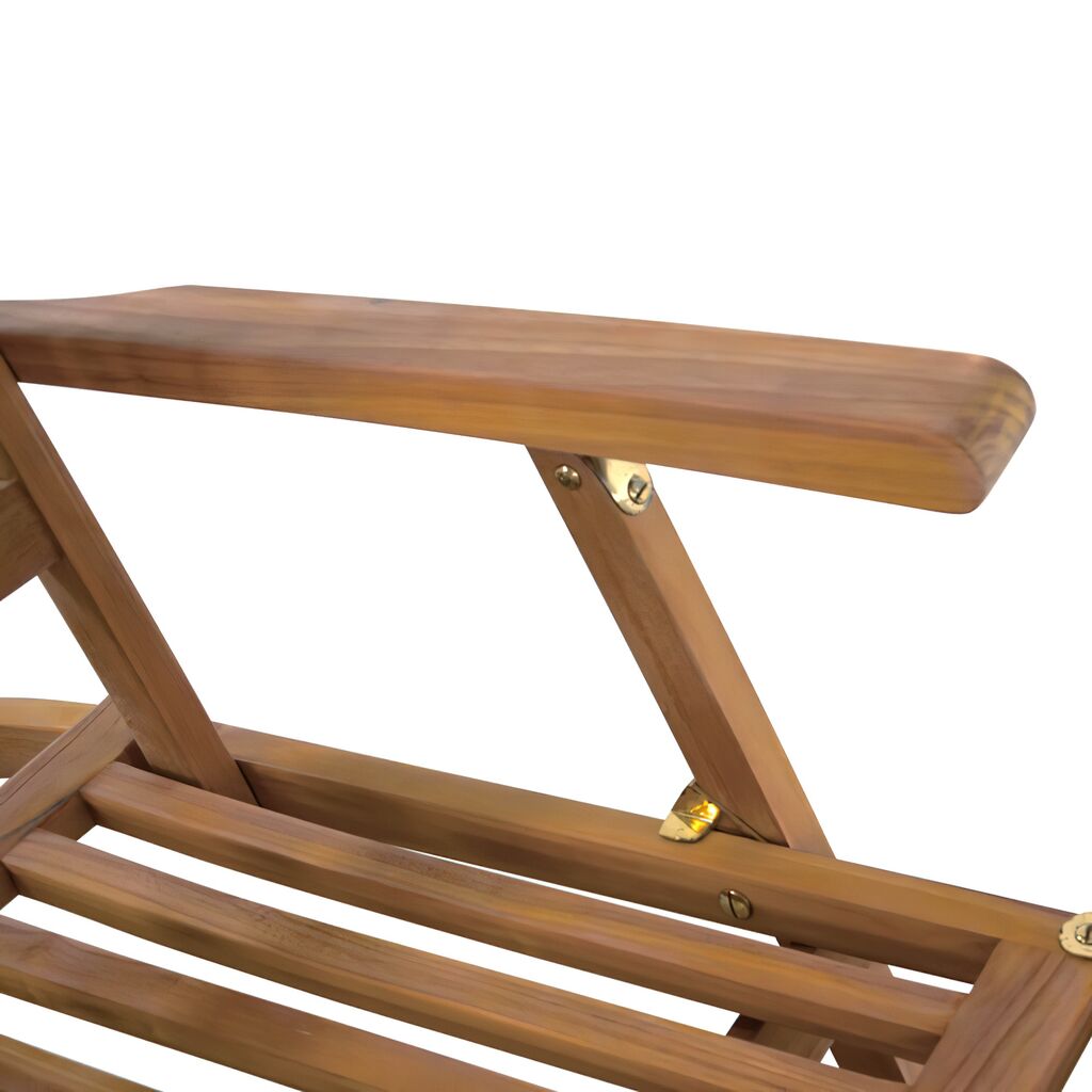  Deckchair Aus Teakholz Mit Neigbarer Rückenlehne - Liegestuhl Grigo