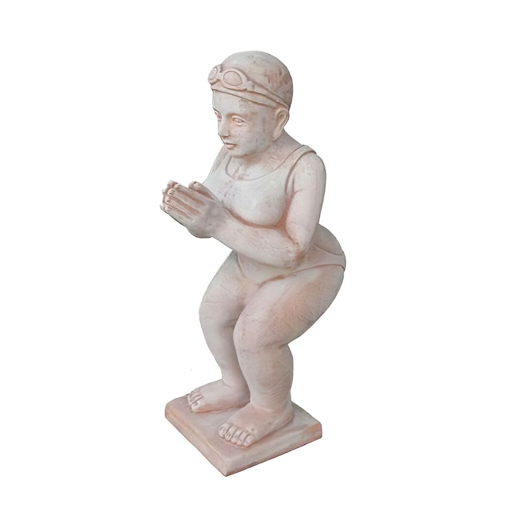  Deko Figur Schwimmerin Aus Terrakotta - Waltraud