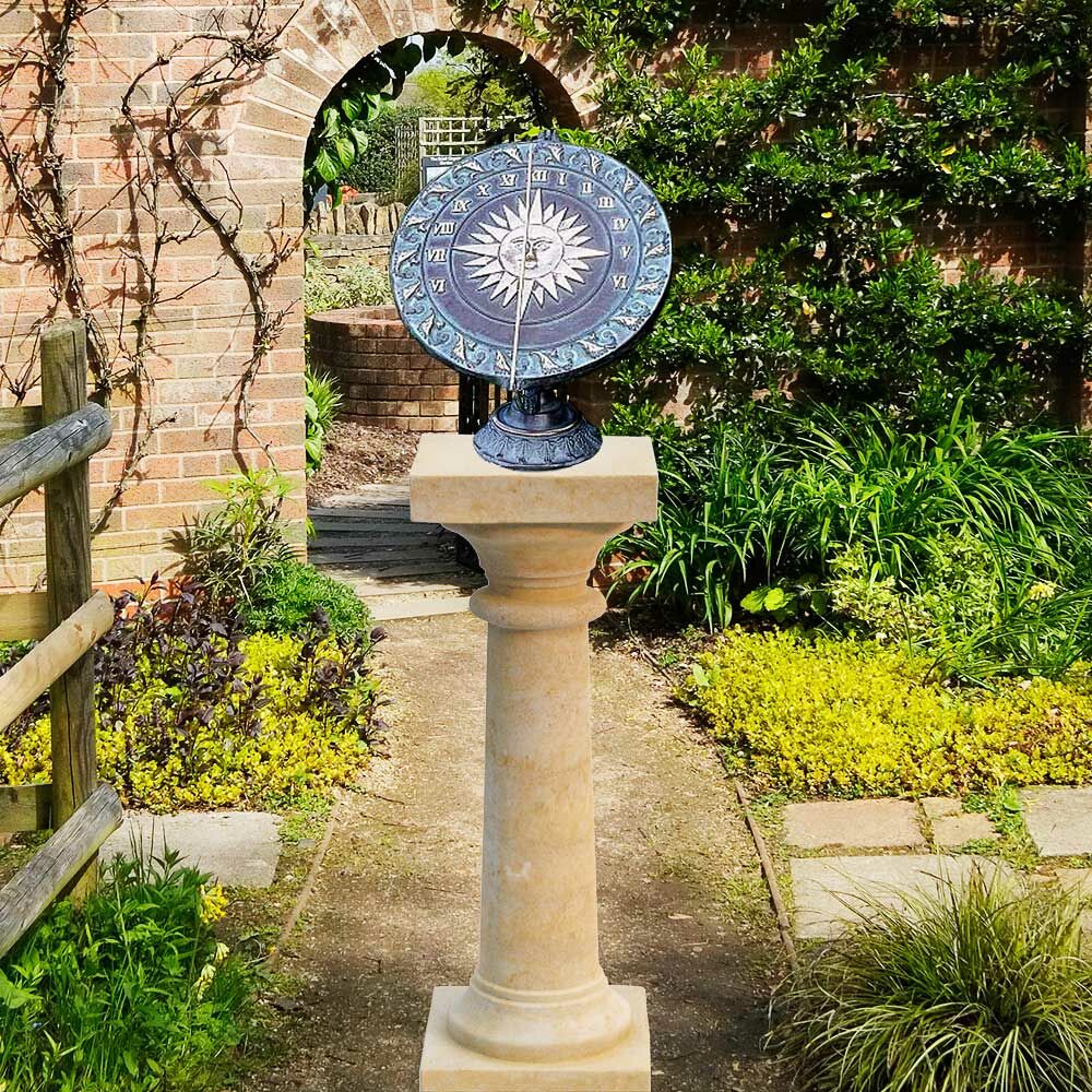  Deko Sonnenuhr Für Den Garten Mit Säule - Helios