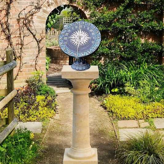  Deko Sonnenuhr Für Den Garten Mit Säule - Helios