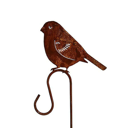 Deko Stecker Vogel Auf Hakenstab - Rost Metall - Marco