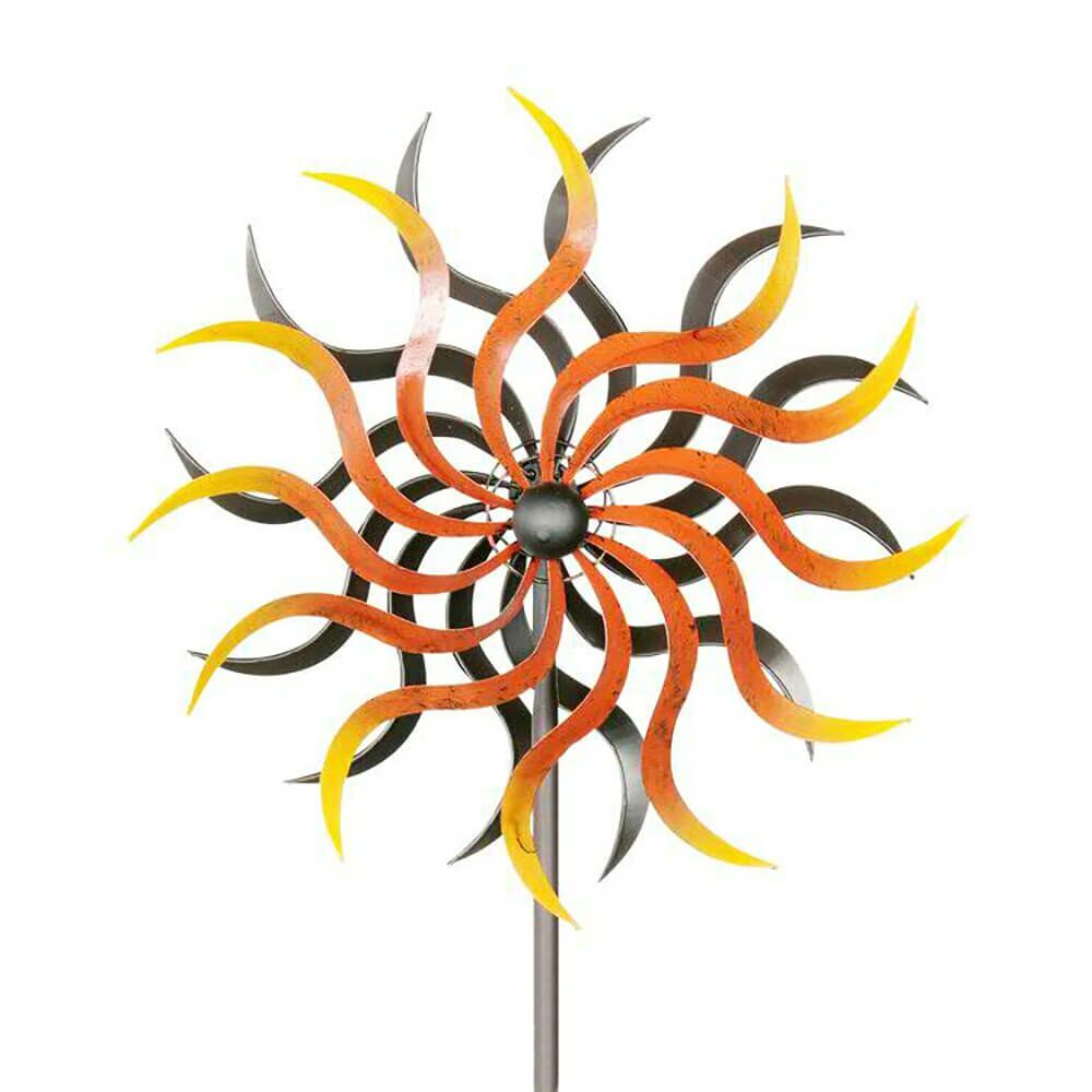  Deko XXL Windrad Aus Metall - Orange, Gelb - Anegada
