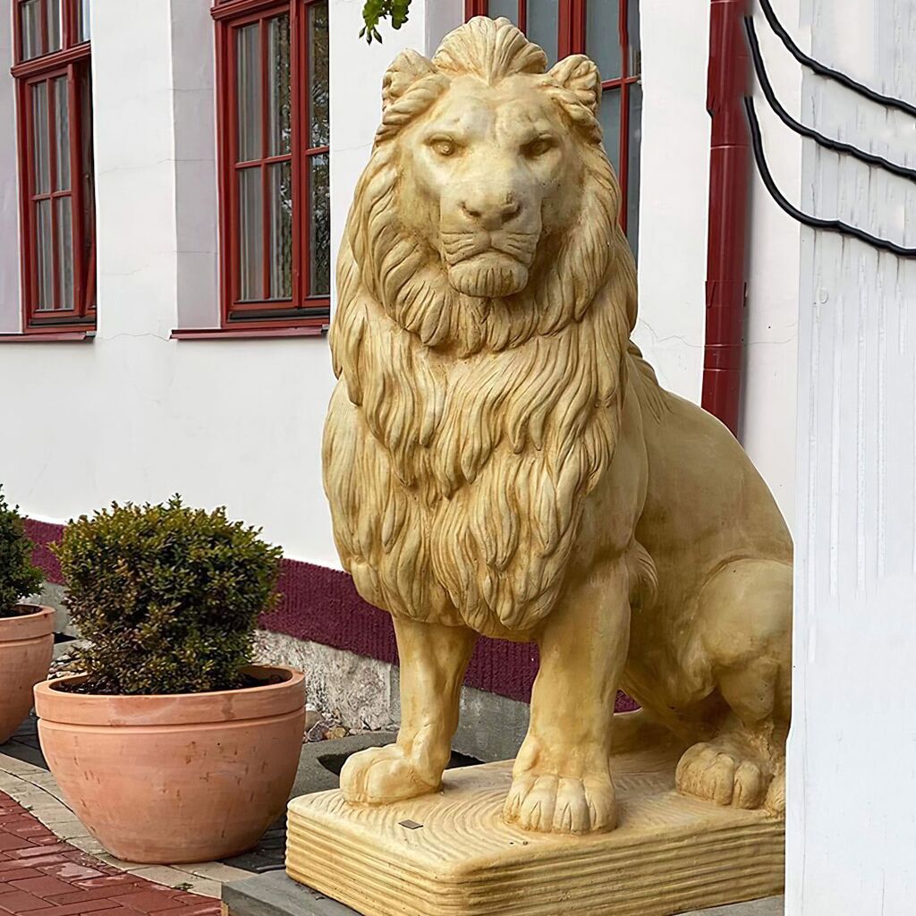  Dekorative Löwenfigur Aus Steinguss Für Den Garten - Nach Rechts Blickend - Salvo