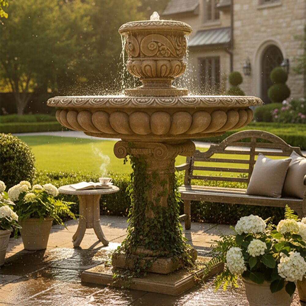  Dekorativer Garten Springbrunnen Mit Griechischer Säule - Ezion