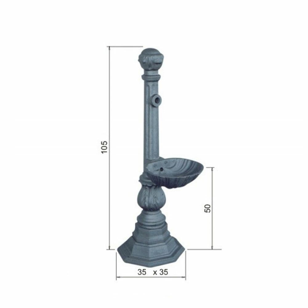  Dekorativer Standbrunnen Mit Becken Aus Gusseisen Für Den Garten - Jördis