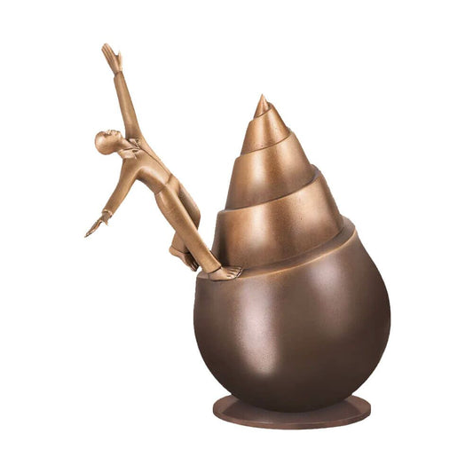  Der Weg Nach Oben - Mann Bronzeskulptur Limitiert - Infinity