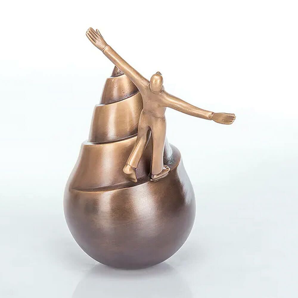  Der Weg Nach Oben - Mann Bronzeskulptur Limitiert - Infinity