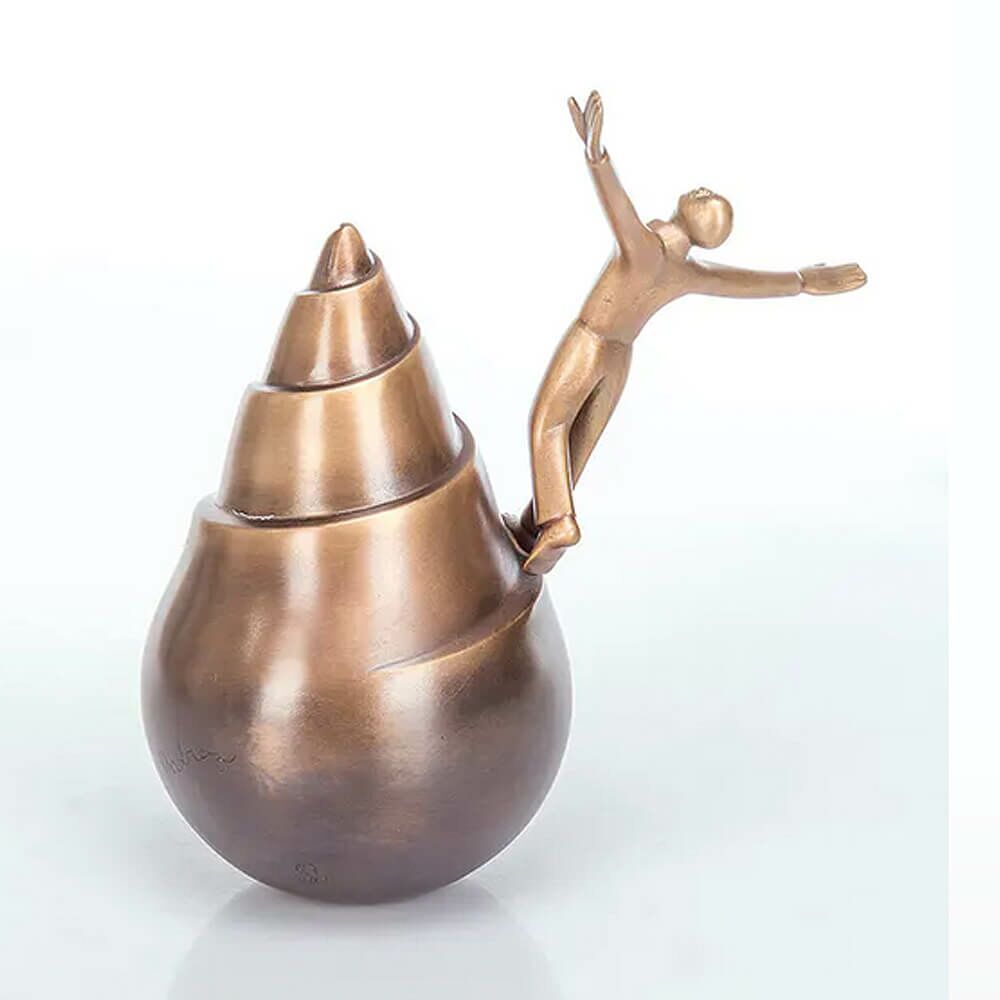  Der Weg Nach Oben - Mann Bronzeskulptur Limitiert - Infinity