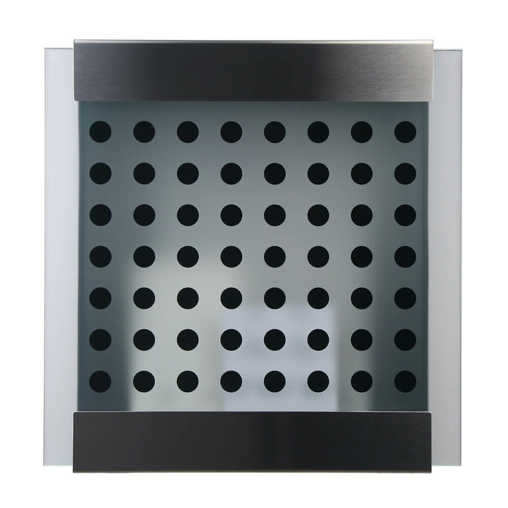  Design Briefkasten Mit Schwarzen Punkten - Edelstahl & Glas - Ares