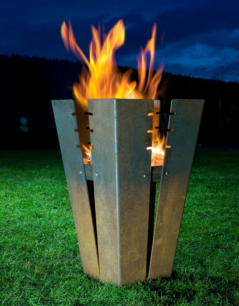  Design Feuerschale Aus Stahl Optional Mit Grillrost - Rhea