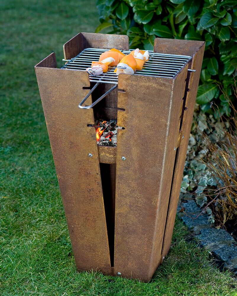  Design Feuerschale Aus Stahl Optional Mit Grillrost - Rhea