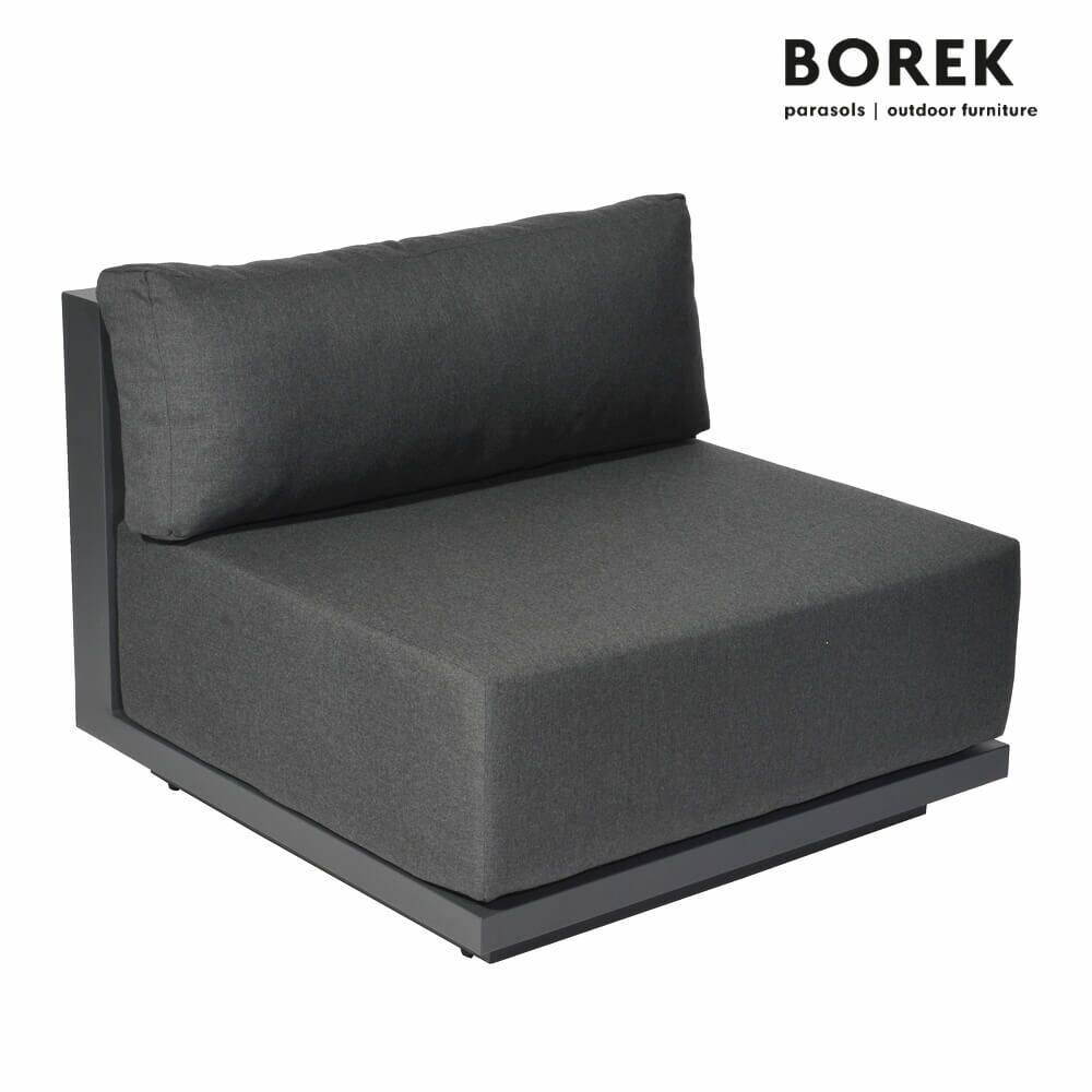  Design Garten Loungemodul Von Borek - Aluminium - Mit Polsterkissen - Murcia Mittel-Sitzmodul