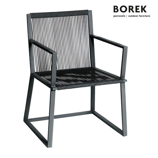  Design Garten Stuhl Von Borek - Aluminium - Dunkel Grau - Lincoln Stuhl
