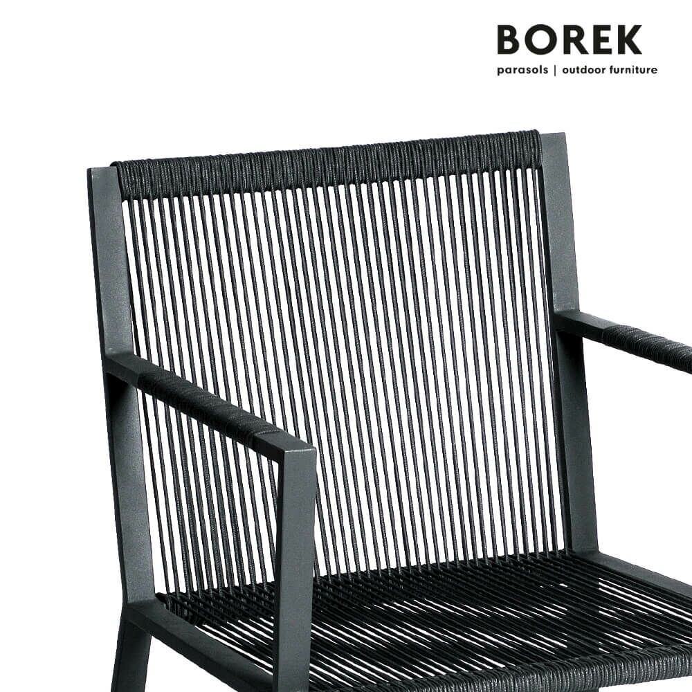  Design Garten Stuhl Von Borek - Aluminium - Dunkel Grau - Lincoln Stuhl