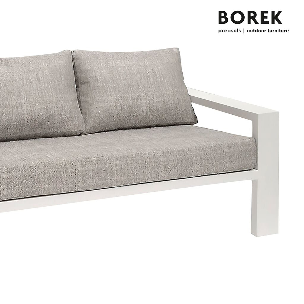  Design Gartensofa Aus Alu - Borek - Weiß - Mit Kissen - Viking Sofa