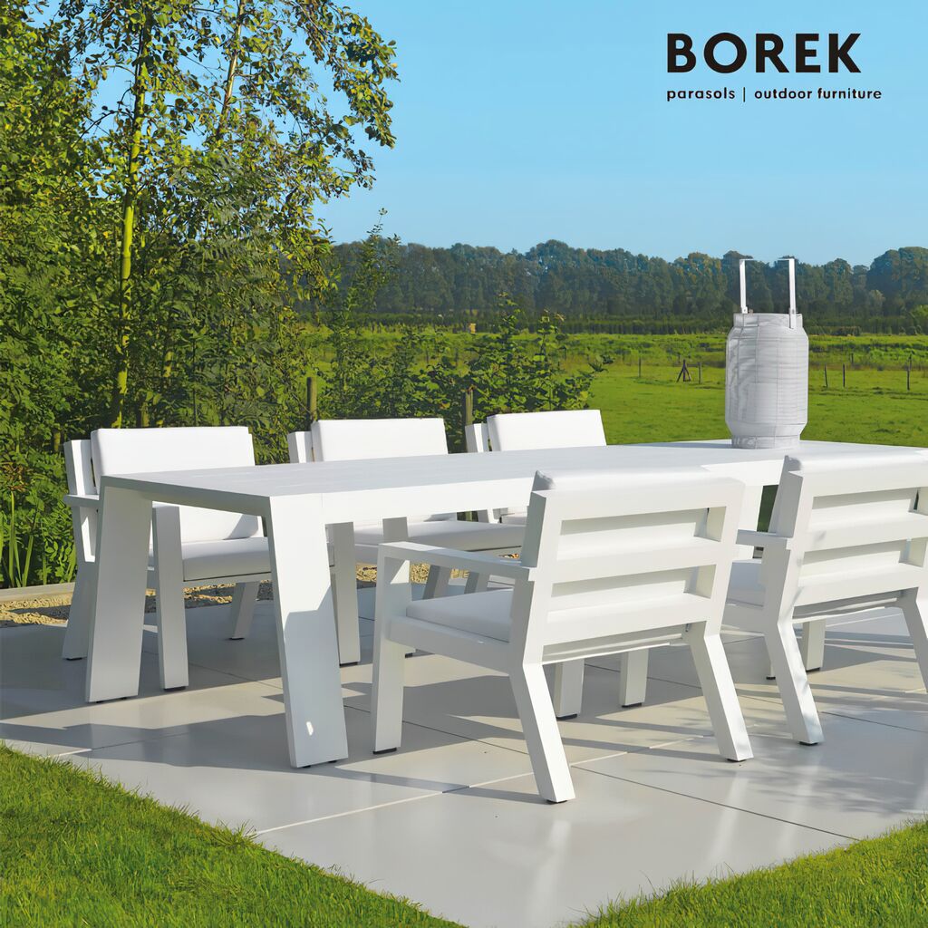  Design Gartentisch Aus Alu - Groß - Borek - 69x291x114cm - Viking Esstisch