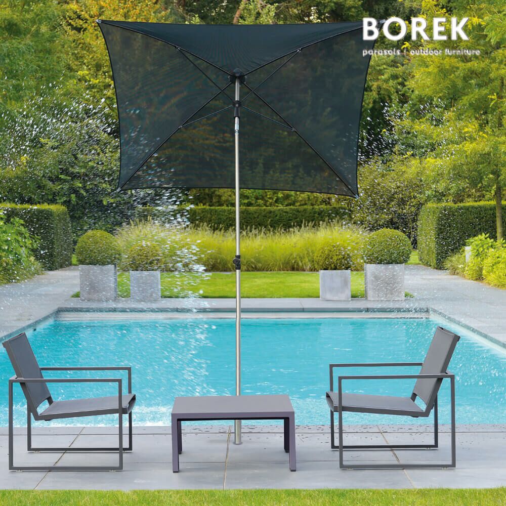  Design Sonnenschirm - Höhenverstellbar & Neigbar - Metall Rahmen - Wetterfest - Borek - Verona Sonnenschirm