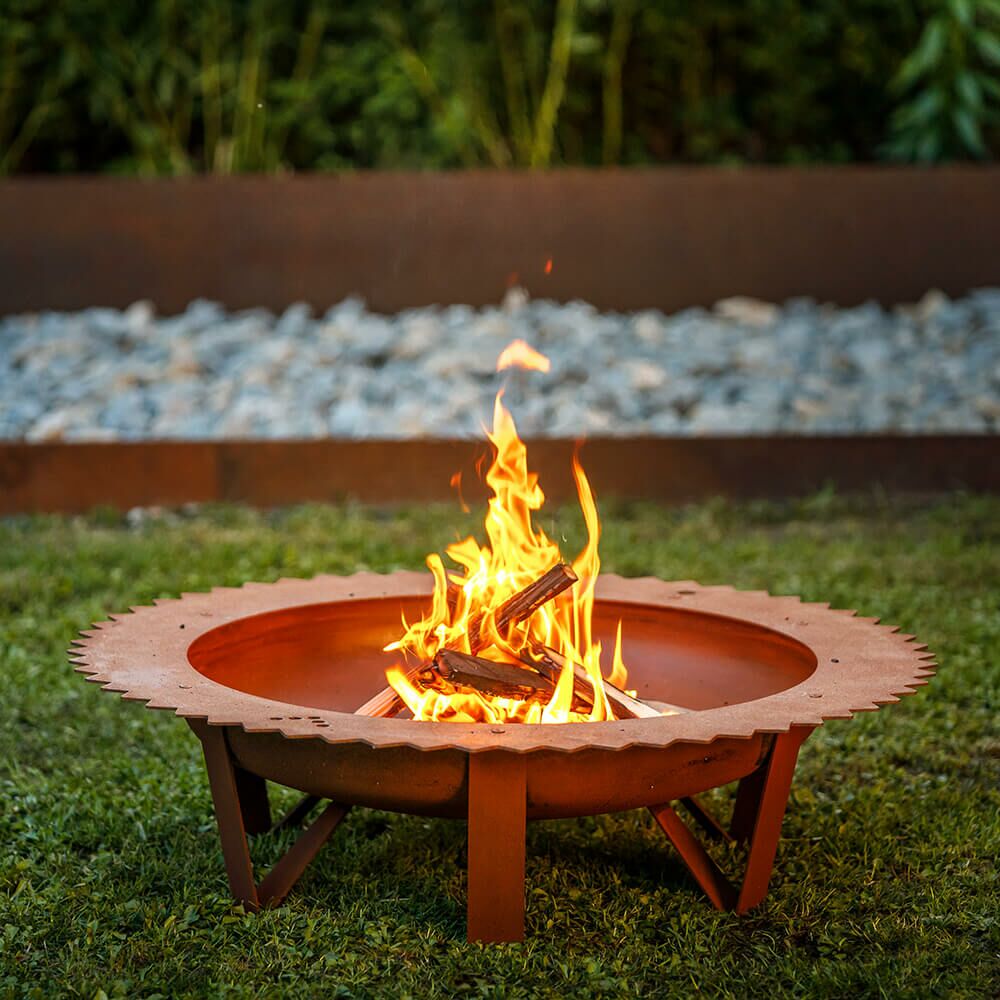  Design Stahl Feuerschale Optional Mit Grillrost - Themis