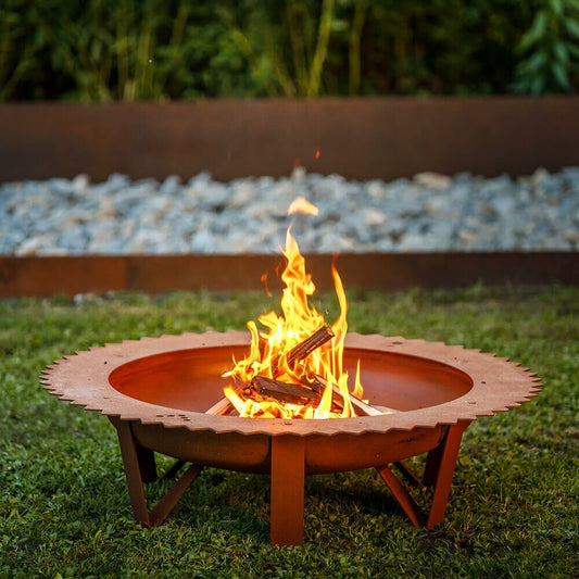  Design Stahl Feuerschale Optional Mit Grillrost - Themis